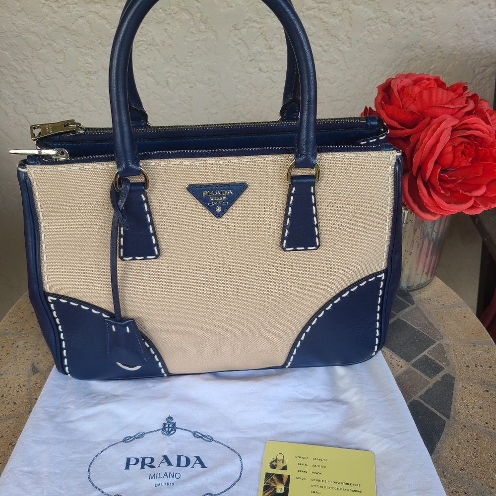 Prada Double Zip ConvertibleTote